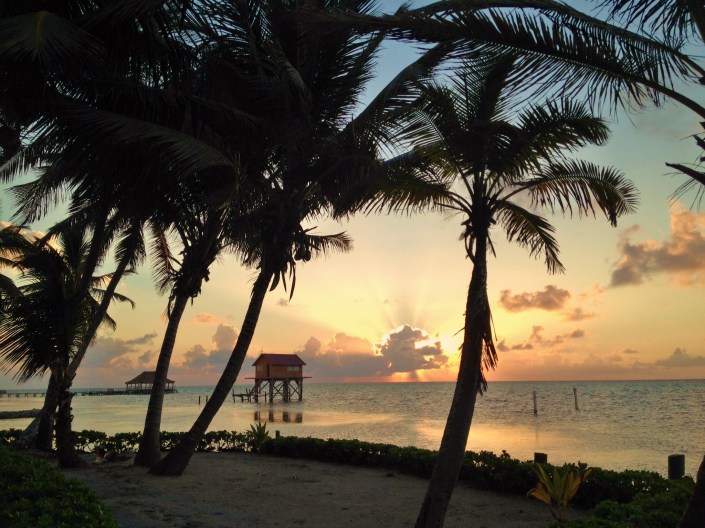 Thought I'd share this morning's sunrise, 5:35 a.m. on Ambergris Caye, Belize. Happy Easter to you all! Thank you for reading Bound for Belize.