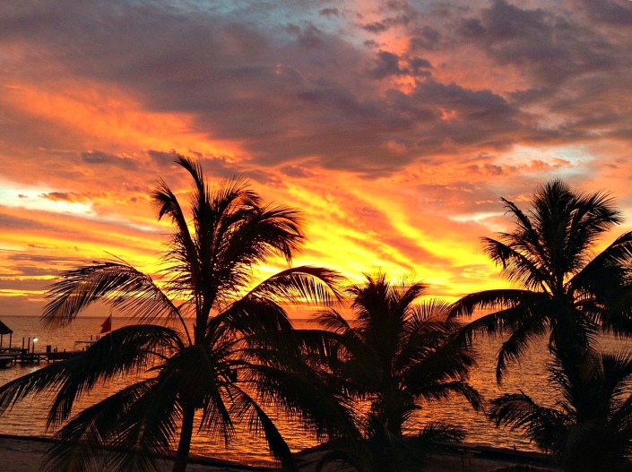 And of course, the sunrises, must not forget the sunrises. And sunsets. They are equally stunning on Ambergris Caye, Belize.